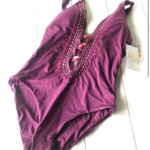 BECCA Other - NWT Multicolored Woven Detail Becca Swimsuit
